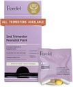 Perelel 2ο Trimester Prenatal Pack, Πολυβιταμίνη με Μαγνήσιο, Ωμέγα 3, Σιδήρος & Ασβέστιο, Διατροφική Υποστήριξη για το Δεύτερο Trimester Wellness, Soy & Gluten Free, Μη ΓΤΟ, 30 Daily Pill Packs
