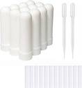12 Set Essential Oiltherapy Tubes Inhaler Sticks Blank Nasal Inhalers(12 Complete Sticks) + 2 Poli Pipette Droppers