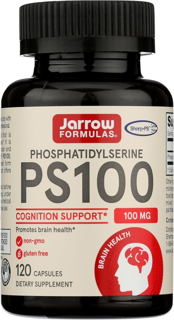 Jarrow Formulas PS-100 Phosphatidylserine - 100 mg - 120 Capsules