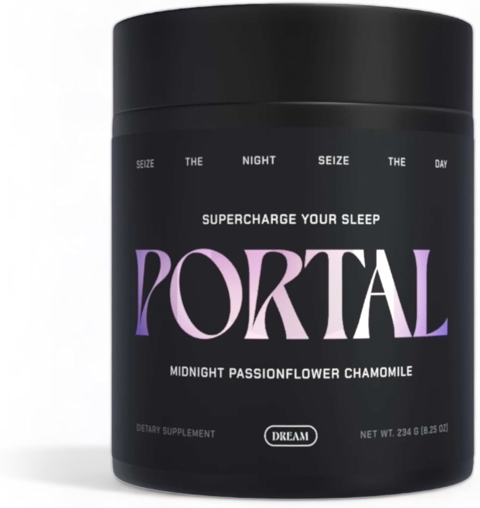 Portal ™ | Natural Sleep Onset and Quality Supplement | Melatonin-Free, Deep Sleep and Calm Aid | Magnesium, Glycine, L-Theanine, Apigenin | 282 mg Magnesium Glycinate, 2g Glycine per Serving