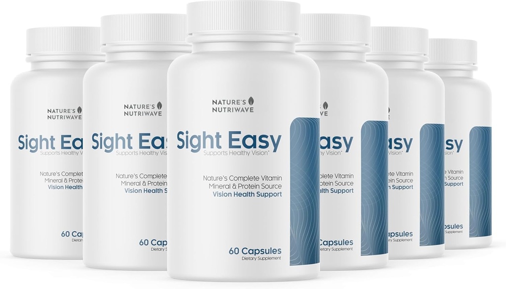 SIGHT EASY – Eye Vitamins & Mineral Supplements with Lutein & Zeaxanthin, C, Vitamin E, çinko ve Bilberry for Health Vision and Eye Function Support - 60 Capsules, 6 Ay Supply