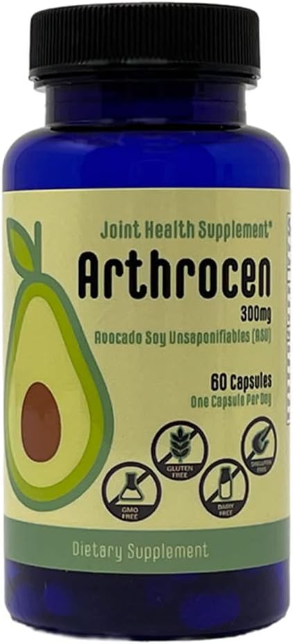 Ortak Sağlık Supplement, 300Mg Aokado Soy Unsaponifiable, Non-GMO, Dairy Free, Gluten Free & Shellfish Free, 60 Day Supply, One Capsule Per Day (2 Ay) ...