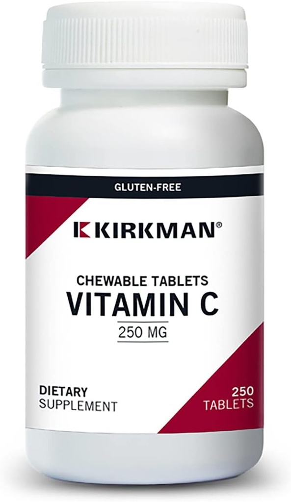 Kirkman Labs Βιταμίνη C 250 mg Μασώμενα δισκία με Stevia-250 Count