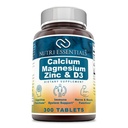Magnezyum çinko + Vitamin D3 Tabletler - Güçlü Bones & Dişler, Destek Nerve & Muscle Function* (300 Kont)
