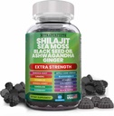 Shilajit Gummies με Ιρλανδική Θάλασσα Moss Μαύρο Έλαιο Σπέρματος Ashwagandha Ginger Elderberry Βιταμίνη D3 Chlorophyl Turmeric Bladderwrack Σύνθετη Formula δύναμη Resin Shilajit για άνδρες και γυναίκες