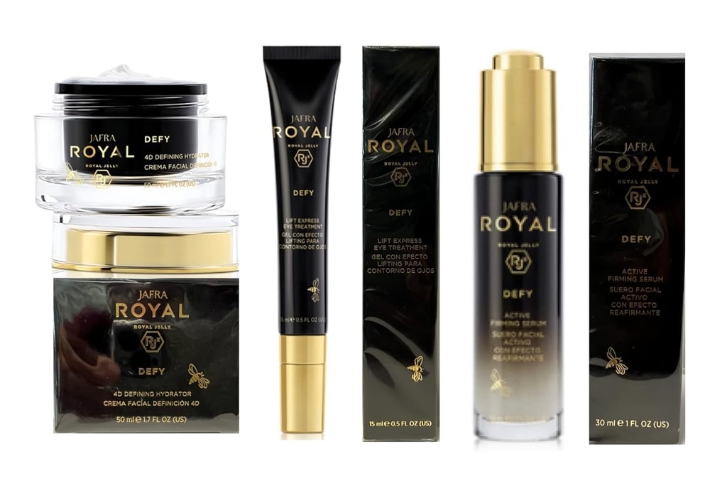Jafra Royal Jelly Defy Trio-4D Defin Hydrator/Active Companying Serum/Eye Tedavisi