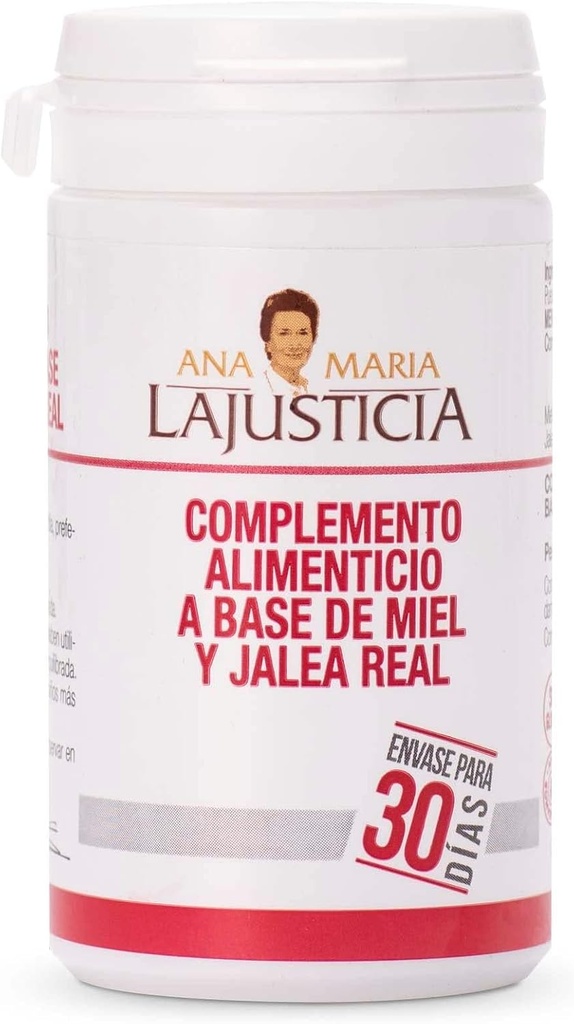 ANA MARIA LAJUSTICIA - Honey ile Kraliyet Jelly - Gıda Supplement - 135g - Süt ve Gluten Free. Vejetaryen Dostu Vascular Sağlığını Teşvik etmek için Mükemmel.