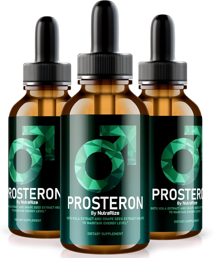 NutraRize (3 Pack) Prosteron Drops, All- Natural Prostate Health Supplement, Premium Vitamin to Support Health Circulation, Resmi Prosteron Formula Yorumlar (90 hizmet)