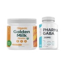 Teaveli Organik Altın Süt Toz D3 & K2 ve Pharma GABA Supplement Sche