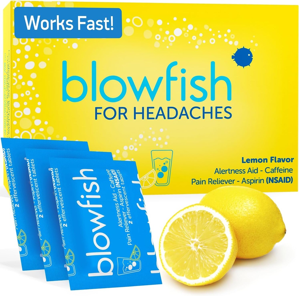 Headaches için sert denizler | Yeni En Güçlü Effervescent Formula Tedavileri Headaches Fast (1 Pack)