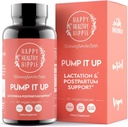 Mutlu Sağlıklı Hippie Pump It Up Lactation Supplement – Kadın Beslemesi için Postnatal Vitaminler | Destekler Kadın Sütü Arttırıyor | Fennel Tohum, Chamomile, Motherwort, Raspberry Leaf | 60 Ct