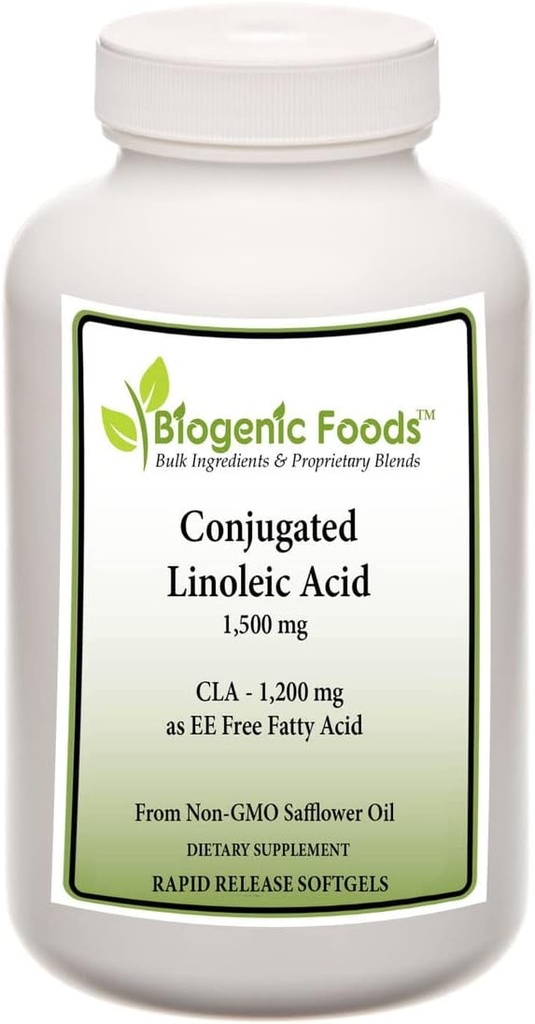 Conjugated Linoleic Acid Oil - Free Fatty Acid 1200 mg of Natural Sourced CLA - 1,500 mg - 60 Capsules