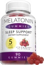 Çocuklar ve Yetişkinler için Melatonin Gummies - 5 mg Sleep Support Aid for Better Sleep Quality, Great-Tasting, Ideal for Children, Young ve Yetişkinler 90 5 mg Gummy's
