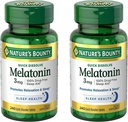 Nature's Bounty Melatonin 3mg,% 100 Uyuşturucu Ücretsiz Sleep Aids for Yetişkinler, Supports Relaxation and Sleep, Diyetary Supplement, 240 Count (Pack of 2)