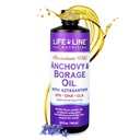 Lifeline Wild Anchovy + Borage Oil for Dogs | Omega-6 GLA Supplement for Skin Health, Allergies & Coat | Redding, Itching & Inflammation – 26 ozlammation