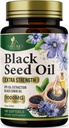 Black Seed Oil Softgels 1000 mg - Premium Nigella Sativa Blackseed, Pure Natural Black Cumin Tohum Petrol ve Deri ve Immune Desteği - ABD Tamamında Şişelenmiş - 180 Softgels