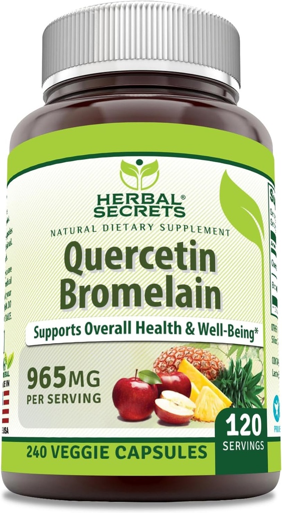 Onunbal Sırları Bromelain 165 mg ile 800 mg, Veggie Capsules Supplement | Non-GMO | Gluten Free | Made in USA (965 mg, 240, Count)
