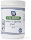 Vegan Capsules Boş Boyut 000-500 Kont Clear HPMC Veggie Capsules Boş - Girilebilir 000 Sebze Pill Capsules - Capsule Filling Ekle - Sertifikalı Hell Kosher Hypromellosesese