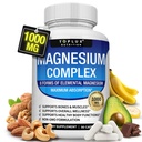 Magnezyum Kompleksi 8 Elemental 1000 mg - Glycinate, Citrate, Malate, Taurate, Bones, Muscle, Recovery, Energy, Vegan Non-GMO 90 Capsules