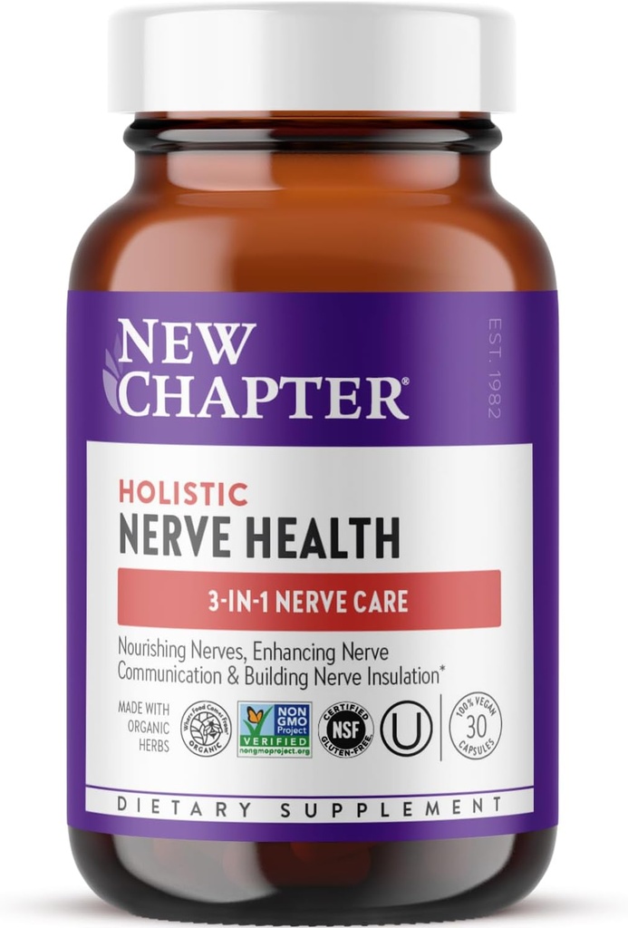 Yeni Bölüm Nerve Health Supplement for 3-in-1 Support from Head toe - Vitamin B1 Genrates Energy for Nerves, B6 Discovers Health Transmission, B12 Builds Isola, 30ct
