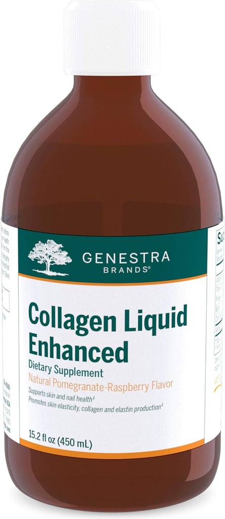 Genstra Brands Collagen Sıvı Geliştirildi - Biotin, Collagen & Çinko Supplement - 45 Hizmetler