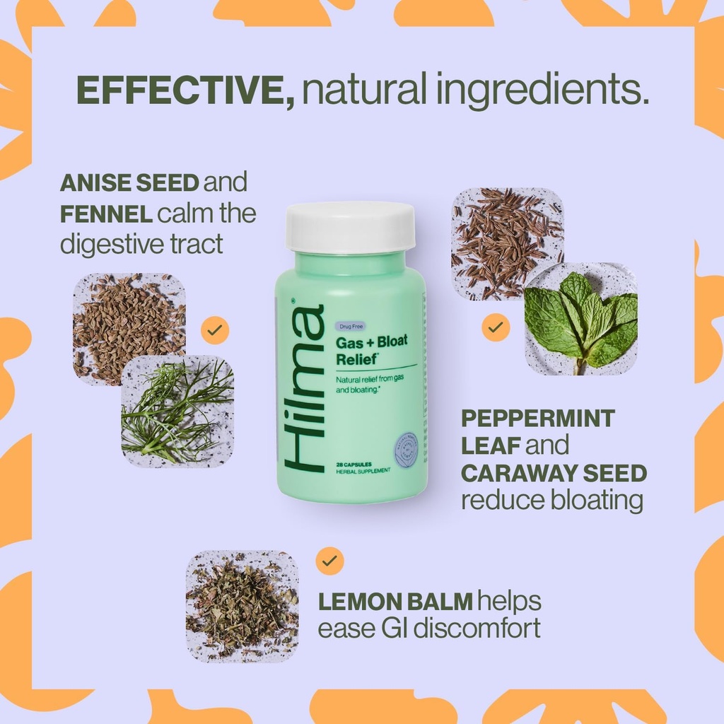 Hilma Φυσικό αέριο & Bloating Relief and Prebiotic Fiber Gummies Bundle