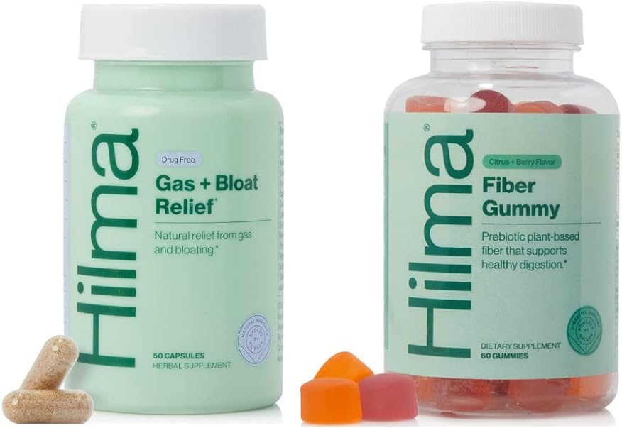 Hilma Φυσικό αέριο & Bloating Relief and Prebiotic Fiber Gummies Bundle