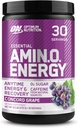 Optimum Beslenme Amino Enerji - Yeşil Çayla Çalışmak, BCAA, Amino Asits, Keto Friendly, Green Coffee Extract, Energy Toz - Concord Grape, 30 Hizmet