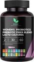 Mishas Nutraceuticals Probiotics for Women, 50 δισεκατομμύρια CFU - 16 Probiotic Strains with Prebiotic – Υποστηρίζει Κολπική Υγεία, Υγεία των Ούρων και ανοσοποιητικό σύστημα - Συμπλήρωμα Φεμινίνης – 60 κάψουλες