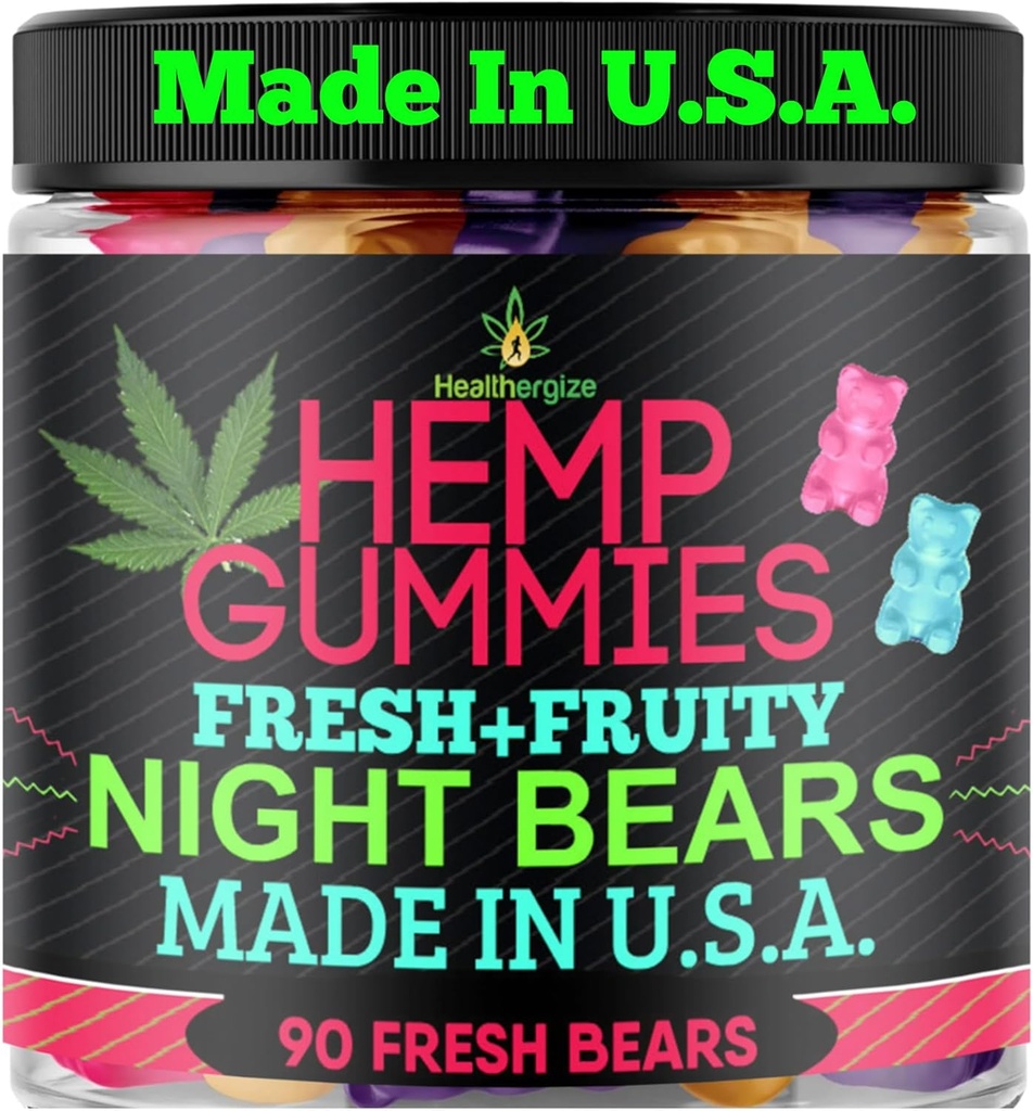 Sleep-High Potency Calm Relaxation Night-Time, Peace and Relaxation, Fruity Gummy Bear Edibles, Good Mood, Restful Bedtime-Dog