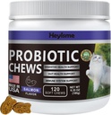 Cat Probiyotik, Gut ve Immune Health için Chews, Cats Probiyotik Supplement for Cat Digestive Support, Health Digestion, Cat Constipation and Diarrhea Relief (Salmon, 120 Chews)