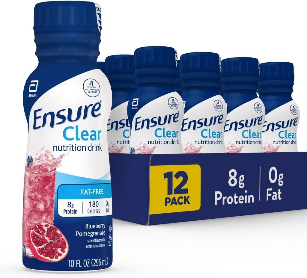 Sıvı Clear Beslenme İçgörü, 0g yağ, 8g protein, Blueberry Pomegranate, 10 Fl Oz ( 12 paketi), Şişe, glutensiz ücretsiz