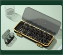 Weekly Pill Organizer/ Dispensers, 3 φορές την ημέρα, 7 ημέρες μεγάλα διαμερίσματα Travel Pill Container/ Box, Moisture-Proof ιατρική περίπτωση για τα χάπια ιχθυέλαιο βιταμινών (διαφανές μαύρο)