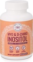 Myo-Inositol & D-Chiro Inositol Supplement Şişe (60 Capsules) 40:1 Ovarian Desteği Myo-Inositol 1000 mg & D-Chiro 25 mg Inositol Capsules w/ Caronol - Kadınlar için Günlük Inositol