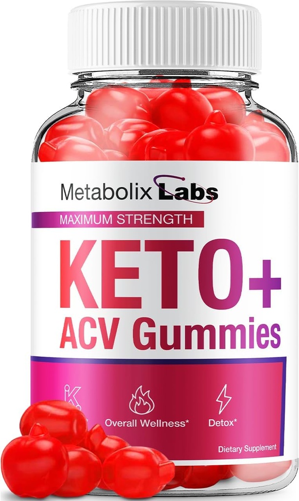 Metabolix Laboratuvarları Keto ACV Gummies - Gelişmiş Formula Metabolix Keto Plus Kilo Yönetimi ACV Gummies Apple Cider Vinegar Metabolix ACV Diyetary Supplement Men Women (60 Gummies)