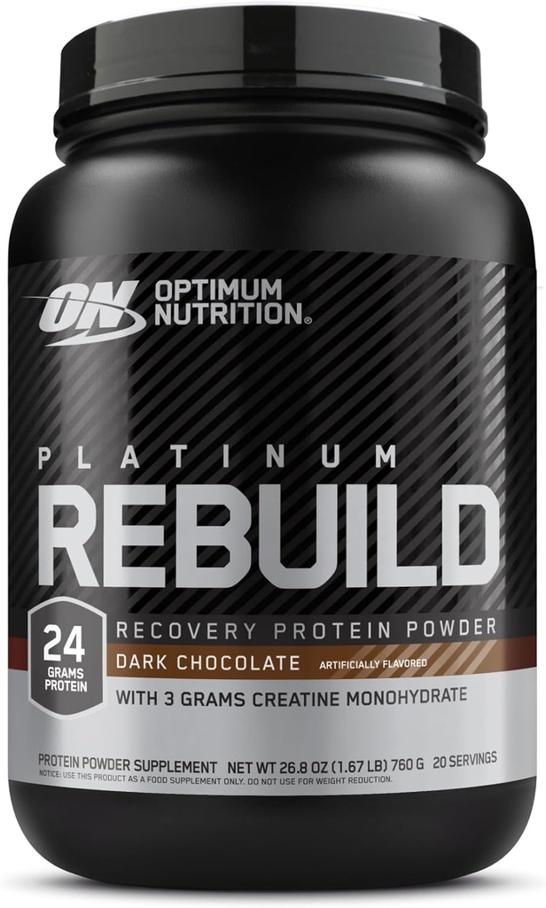 Optimum Beslenme Platinum Rebuild, Premium Platinum DNA'sı, Dark Chocolate, 20 Hizmetler