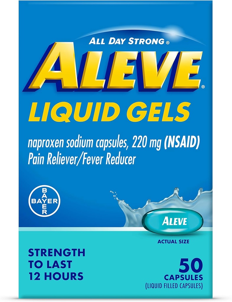 Aleve Liquid Gels, Νάπροξεν Νάτριο για την ανακούφιση του πόνου