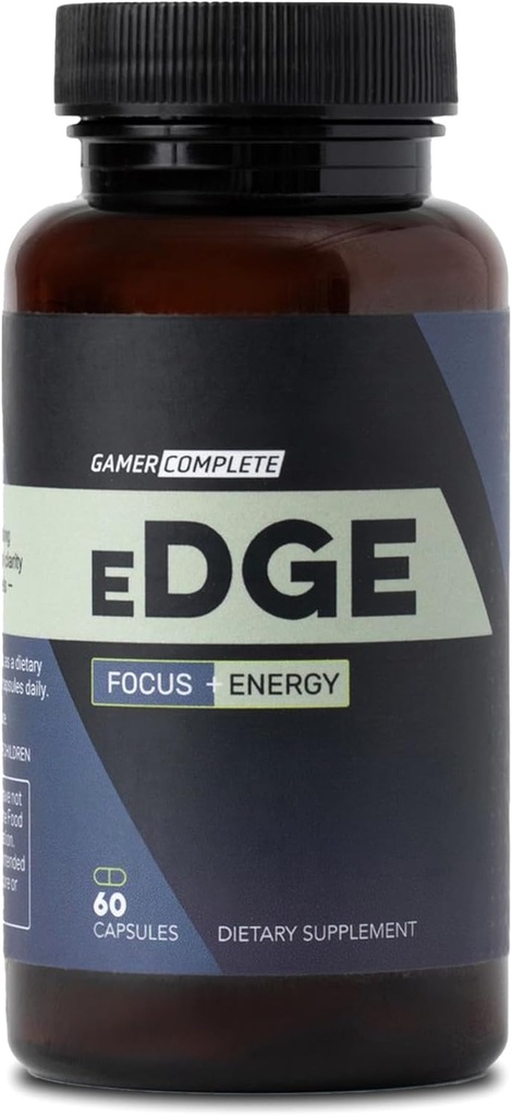 Edge, Beyin, Enerji ve Focus Supplement | Nootropic Capsules to Boost Performance, Concentration, and Fuel Body & Mind with Vitamins for mental Clarity and Energy | 60 Capsules