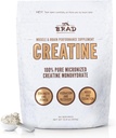 B.rad 100% Pure Micronized Kretine Monohidrat Toz | Doğal, Hiçbir Katkı | Boosts Muscle Strength, Recovery & Performans | Beyin Sağlığı | 300g, 60 Hizmetler