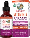 MaryRuth Organics USDA Organik Vitamin A Liquid Drops | 3 Ay Supply | Bone Health for Ages 14+ | Essential Vitamin | 750mcg per Service | Sugar Free | Vegan | Non-GMO | Gluten Free | 1oz
