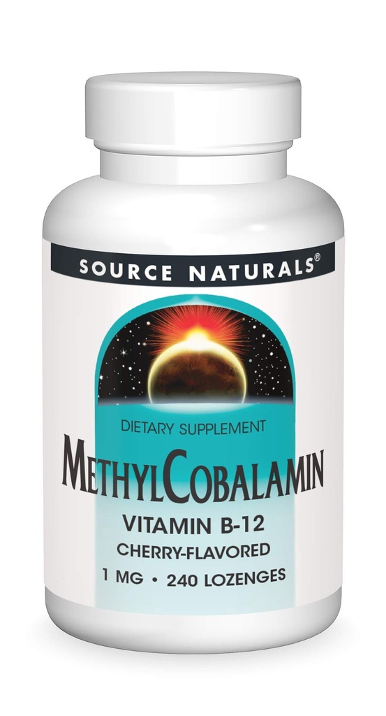 Source Naturals MetrikCobalamin Vitmain B-12 Cherry-Flavored, 1 mg - 240 Lozenges