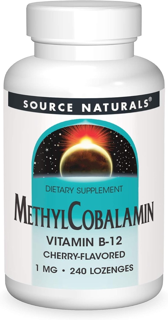 Source Naturals MetrikCobalamin Vitmain B-12 Cherry-Flavored, 1 mg - 240 Lozenges