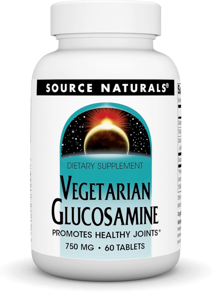 Source Naturals Vegetarian Glucosamine, Sağlıklı Ortakları teşvik eder*, 750 mg - 60 Tablet