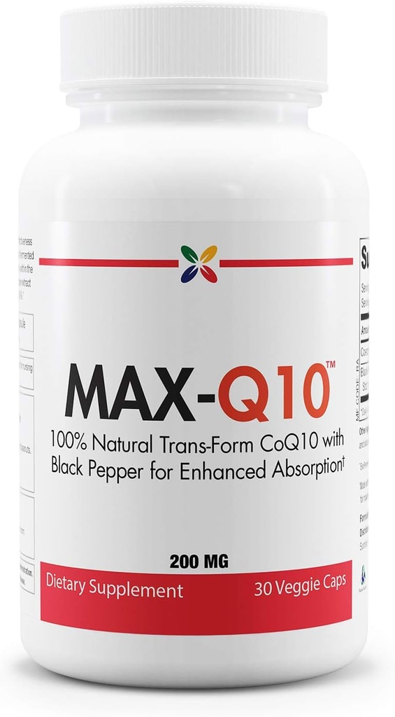 Aging Now MAX-Q10 CoEnzyme Kaneka Q10 ile formüle edildi ve Yüksek Aborpsiyon, Kalp Sağlığı, Enerji Üretimi 200 mg Capsules