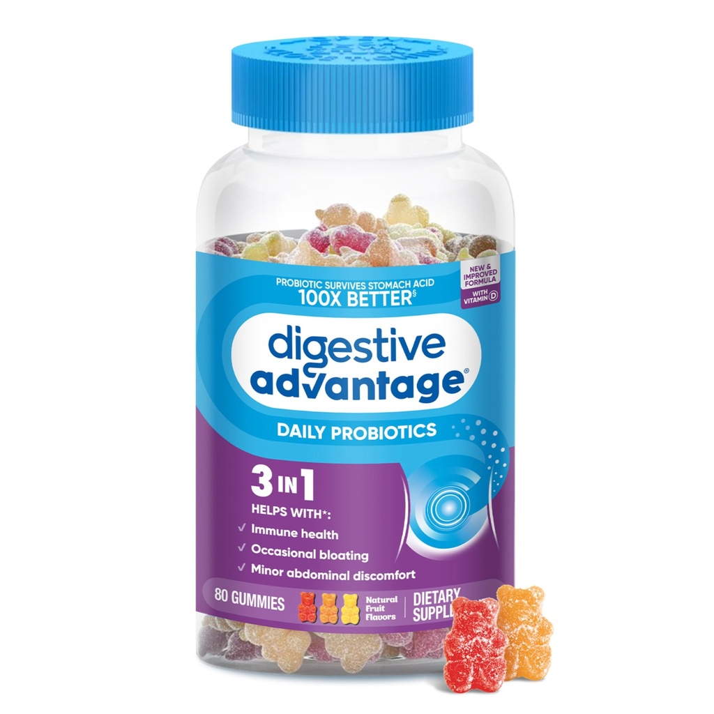 Πλεονεκτήματα Πλεονεκτήματα Προβιοτικά Gummies Για την Επιπεφυκτική Υγεία, Βιταμίνη D, Καθημερινή Προβιοτικά Για Γυναίκες & Άνδρες Περιστασιακά Πλέξιμο, Μικρή Κοιλιακή Δυσφορία & Ουλές Υγεία, 80ct Φυσικές Γεύσεις Φρούτων