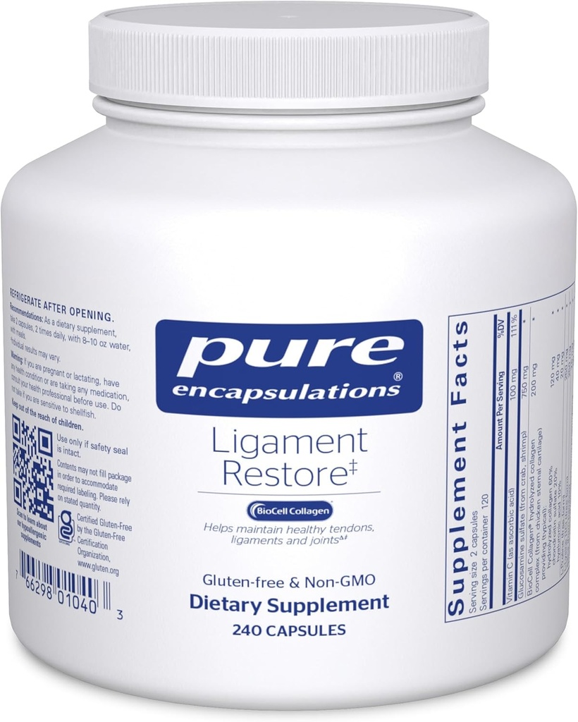 Pure Encapsulations - Ligament geri yükleme - Diyetsel Supplement Sağlıklı Tendons, Ligaments ve Ortaklar - 240 Capsules
