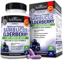 Yetişkinler için çinko ve Vitamin C ile Yaşlı Kapsüller - Kadınlar ve Erkekler için Immune Destek Vitaminleri - Siyah Sambucus Elderberry C ve çinko - Immune Defense Multiminerals Supplement, 60 Count
