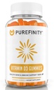 PUREFIN Vitamin D3 5000 iu Gummies - Your Daily Vitamin D Supplement for Bone Health, Immune Health, and Joint Muscle Support for Yetişkinler & Kids – Gluten Free, Non-GMO – 60 Veggie Gummies