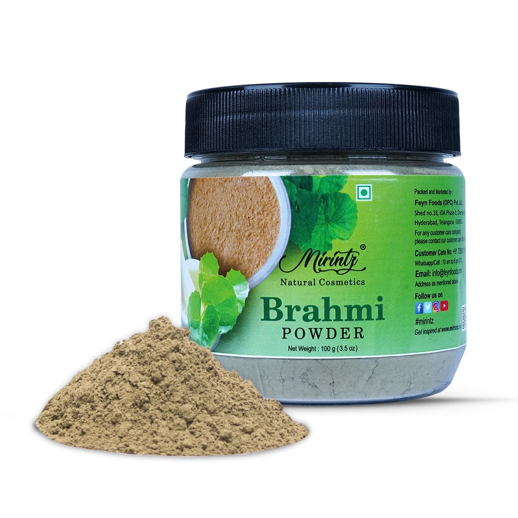 100% Doğal Brahmi Toz | (100 gms) Saf Bacopa Monnieri Toz Herbal Supplement | Saç Büyümesi için Brahmi Toz | Bacopa Toz Ayurvedic Sağlıklı Saç Mix