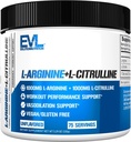 Evlution Beslenme L-Arginine + L-Citrulline - Endurance + Workout Performansı - 2000 mg Kompleks - Vasodilasyon + Nitrik Çimento Desteği - Vegan + Gluten Ücretsiz Toz - 75 Hizmet